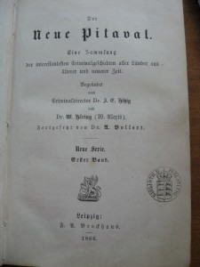 The German "New Pitaval," an offshoot of the original French Pitaval collection