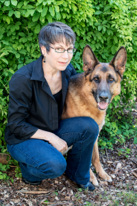 Cat Warren, cadaver dog handler, and Solo. Courtesy of her webiste.