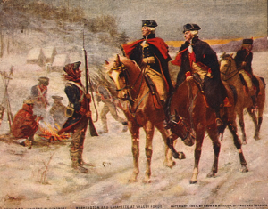 George Washington & Lafayette at Valley Forge