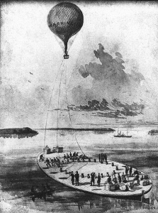 Ships were used to launch Civil War balloons.
