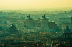 Rome might be the origin of the vintner's bush. 