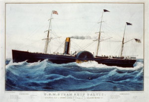 The Civil War general was travelling on a steamer like this one.