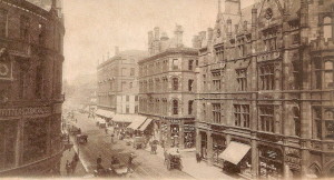 19th century Deansgate in central Manchester.