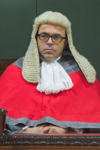 British high court judges wear full bottom judicial wigs