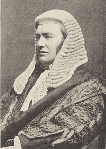 Lord Justice Lindley in a full-bottomed judicial wig