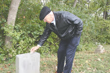 Brian Forschner in the cemetery. 