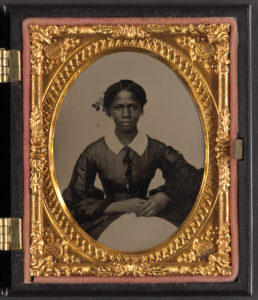 An unidentified African-American woman in the Civil War era. Both black and white women were victims of rape in the Civil War.