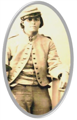 Tintype of one of the possible women Civil War soldiers.