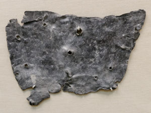 Roman curse tablet. © Marie-Lan Nguyen / Wikimedia Commons. 