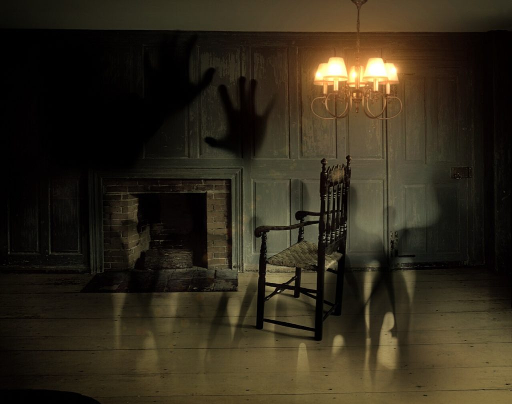 A haunted room. 